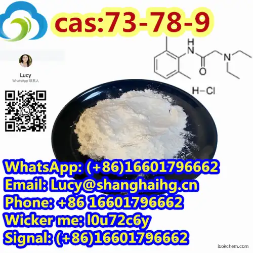 99% Lidocaine Hydrochloride Pharmaceutical Raw Materials 73-78-9 Lidocaine HCl CAS 73-78-9 Price