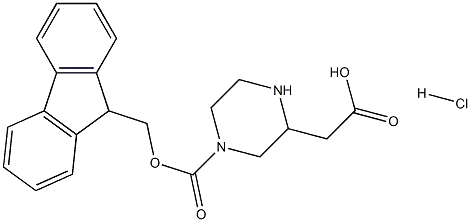 2-(4-(((9H-fluoren-9-yl)Methoxy)carbonyl)piperazin-2-yl)acetic acid hydrochloride