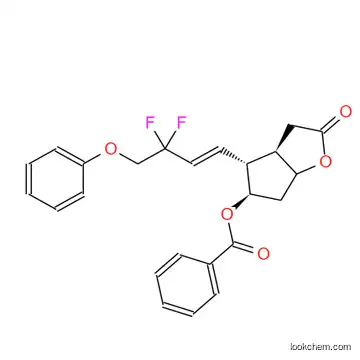TF-BF (3aR,4R,5R,6aS)-5-(benzoyloxy)-4-[(1E)- 3,3-difluoro-4-phenoxy-1-buten-1-yl]hexahydro-2H-Cyclopenta[b]furan-2-one