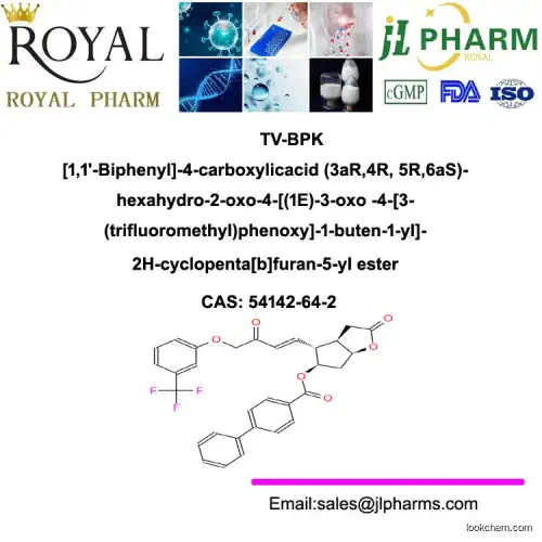 TV-BPK [1,1'-Biphenyl]-4-carboxylicacid (3aR,4R, 5R,6aS)-hexahydro-2-oxo-4- [(1E)-3-oxo -4-[3-(trifluoromethyl) phenoxy]-1-buten-1-yl]-2H-cyclopenta[b]furan-5-yl ester