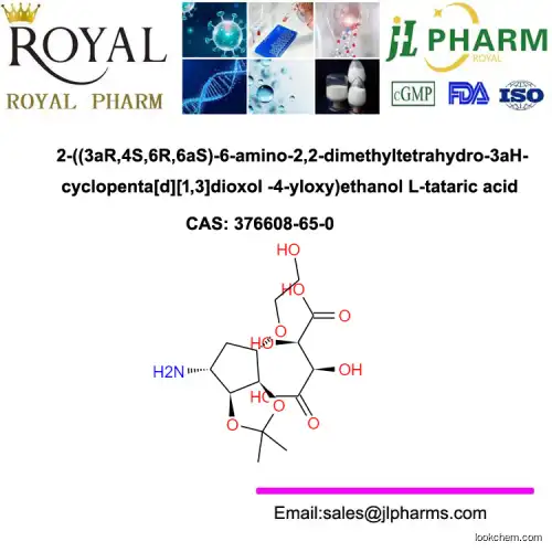 2-((3aR,4S,6R,6aS)-6-amino-2,2-dimethyltetrahydro-3aH-cyclopenta[d][1,3]dioxol -4- yloxy)ethanol L-tataric acid