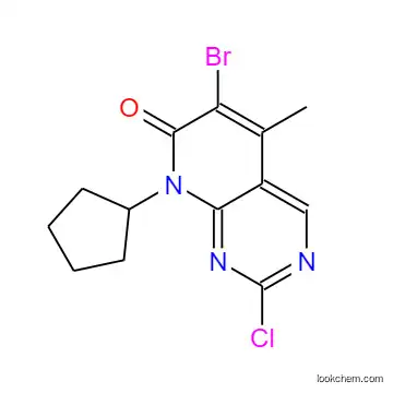 6-bromo-2-chloro-8-cyclopentyl- 5-methylpyrido[2,3-d]pyrimidin-7(8H)-one