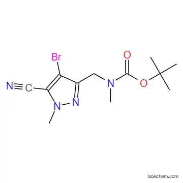 Tert-butyl((4-bromo-5-cyano-1-methyl-1H-pyrazol-3-yl)methyl)(methyl)carbamate