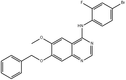 7-(benzyloxy)-N-(4-bromo-2-fluorophenyl)-6-methoxyquinazolin-4-amine  CAS:768350-54-5