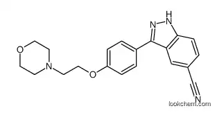 3-[4-[2-(Morpholin-4-yl)ethoxy]phenyl]-1H-indazole-5-carbonitrile