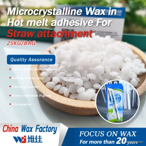 Microcrystalline Wax in Hot melt adhesive For Straw attachment