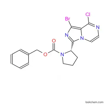 (2S)-2-(1-Bromo-8-chloroimidazo[1,5-a]pyrazin-3-yl)-1-pyrrolidinecarboxylic acid phenylmethyl ester