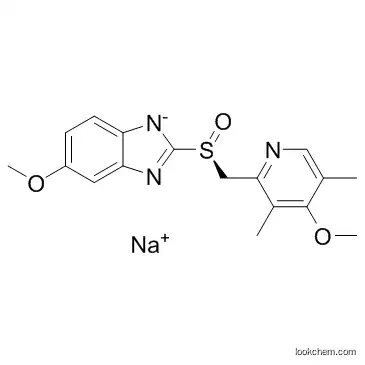 1H-Benzimidazole,6-methoxy-2-[(S)-[(4-methoxy-3,5-dimethyl-2-pyridinyl)methyl]sulfinyl]-, sodiumsalt (1:1) CAS161796-78-7
