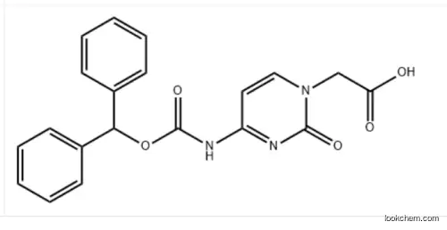 (4-N-(BENZHYDRYLOXYCARBONYL)CYTOSINE)-1-ACETIC ACID