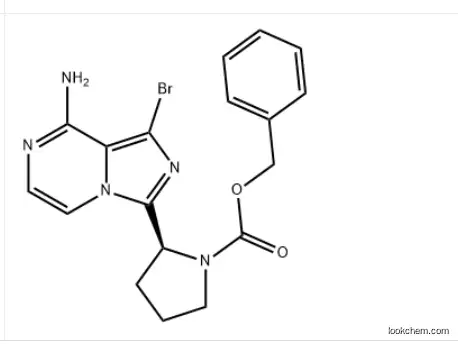 (2S)-2-(8-amino-1-bromoimidazo[1,5-a]pyrazin-3-yl)-1-Pyrrolidinecarboxylic acid phenylmethyl ester