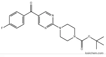 CAS：1703794-73-3。	tert-Butyl 4-(5-(4-fluorobenzoyl)pyrimidin-2-yl)piperazine-1-carboxylate