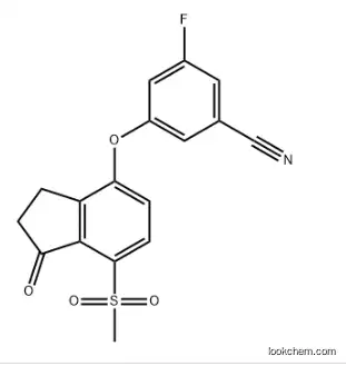 Benzonitrile, 3-[[2,3-dihydro-7-(methylsulfonyl)-1-oxo-1H-inden-4-yl]oxy]-5-fluoro-