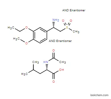(S)-1-(3-Ethoxy-4-Methoxyphenyl)-2-(Methylsulfonyl)ethylaMine N-acetyl-L-leucine salt , cas:608141-43-1