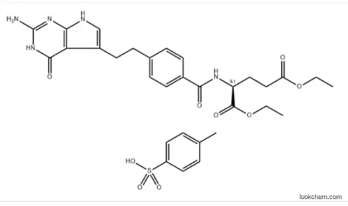 N-[4-[2-(2-Amino-4,7-dihydro-4-oxo-3H-pyrrolo[2,3-d]pyrimidin-5-yl)ethyl]benzoyl]-L-glutamic acid 1,5-diethyl ester 4-methylbenzenesulfonateIn stock