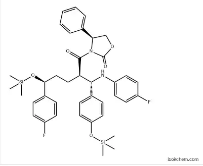 3-[(2R,5S)-5-(4-Fluorophenyl)-2-[(S)-[(4-fluorophenyl(amino)]][4-[trimethylsilyl]-oxy]phenyl]methyl]-1-oxo-5-[(trimethylsily)-oxy]pentyl]-4-phenyl-(4S)-2-oxazolidinoneIn stock