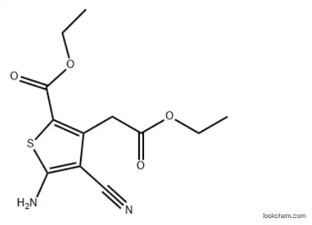 Ethyl 5-amino-4-cyano-3-(2-ethoxy-2-oxoethyl)thiophene-2-carboxylate In stock