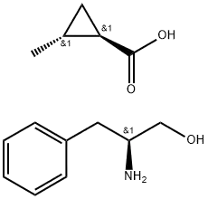 Cyclopropanecarboxylic acid, 2-methyl-, (1R,2R)-, compd. with (βS)-β-aminobenzenepropanol (1:1)