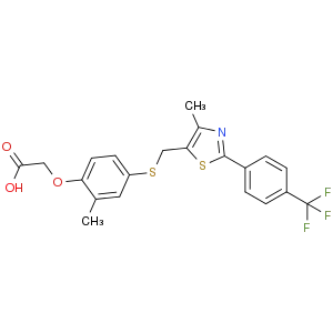 2-(4-((2-(4-(Trifluoromethyl)phenyl)-5-methylthiazol-4-yl)methylthio)-2-methylphenoxy)acetic acid(317318-70-0)