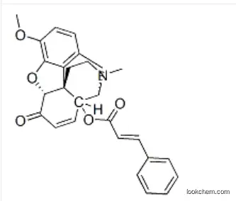 3-Phenylpropenoic acid 7,8-didehydro-4,5α-epoxy-3-methoxy-17-methyl-6-oxomorphinan-14-yl ester CAS :751-01-9