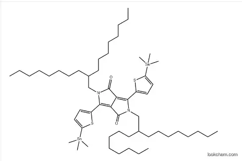 2,5-Dihydro-2,5-b is(2-octyldecyl)-3,6-bis[5-(trimethylstannyl)-2-thienyl]pyrrolo[3,4-c]pyrrole-1,4-dione  CAS：2892372-67-5