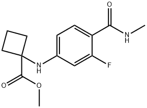 methyl 1-((3-fluoro-4-(methylcarbamoyl)phenyl)amino) cyclobutanecarboxylate