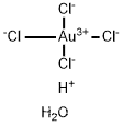 Hydrogen tetrachloroaurate(III) trihydrate CAS 16961-25-4