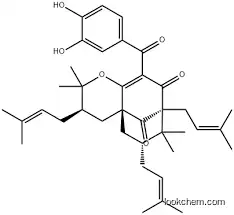 10-(3,4-Dihydroxybenzoyl)-3,4,5,6,7,8-hexahydro-2,2,7,7-tetramethyl-3α,6α,8-tris(3-methyl-2-butenyl)-9H-4aβ,8β-methano-2H-cycloocta[b]pyran-9,11-dione