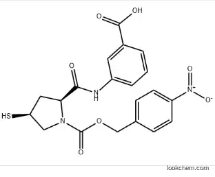 3-[[[(2S,4S)-4-Mercapto-1-(4-nitrobenzyloxy)carbonyl-2-pyrrolidinyl]carbonyl]amino]benzoic acid CAS：202467-69-4