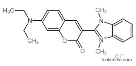 2-[7-(diethylamino)-2-oxo-2H-1-benzopyran-3-yl]-1,3-dimethyl-1H-benzimidazolium chloride