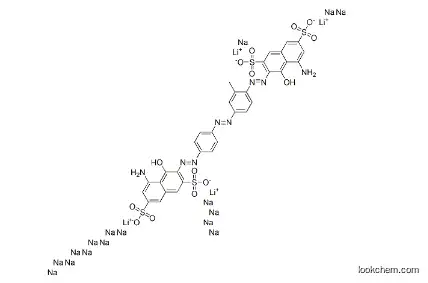 2,7-Naphthalenedisulfonic acid, 5-amino-3-4-4-(8-amino-1-hydroxy-3,6-disulfo-2-naphthalenyl)azo-2-methylphenylazophenylazo-4-hydroxy-, lithium sodium salt 124605-82-9
