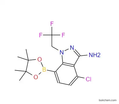 1H-Indazol-3-amine, 4-chloro-7-(4,4,5,5-tetramethyl-1,3,2-dioxaborolan-2-yl)-1-(2,2,2-trifluoroethyl)-