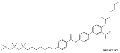 Benzoic acid, 4-[[6-(1,1,3,3,5,5,5-heptamethyl-1-trisiloxanyl)hexyl]oxy]-, 4'-[(1-methylhexyl)oxy]-3'-nitro[1,1'-biphenyl]-4-yl ester CAS：200402-33-1