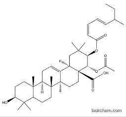 Olean-12-en-28-oicacid,22-(acetyloxy)-3-hydroxy-21-[[(2Z,4E)-6-methyl-1-oxo-2,4-octadienyl]oxy]-, (3b,21b,22a)- (9CI) CAS：29038-41-3