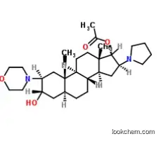 (2b,3a,5a,16b,17b)-17-Acetoxy-3-hydroxy-2-(4-morpholinyl)-16-(1-pyrrolidinyl)androstane CAS  119302-24-8