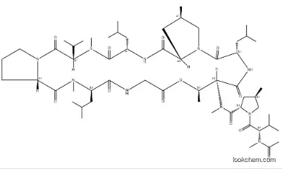 N-(N-Methyl-N-acetyl-L-Val-4β-methyl-L-Pro-)N-methylcyclo[L-Thr*-L-Leu-4β-methyl-L-Pro-L-Leu-N-methyl-L-Val-L-Pro-N-methyl-D-Leu-Gly-] CAS：	26034-16-2