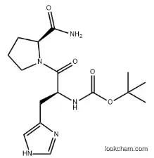 tert-Butyl ((S)-1-((S)-2-carbamoylpyrrolidin-1-yl)-3-(1H-imidazol-4-yl)-1-oxopropan-2-yl)carbamat CAS：29133-55-9