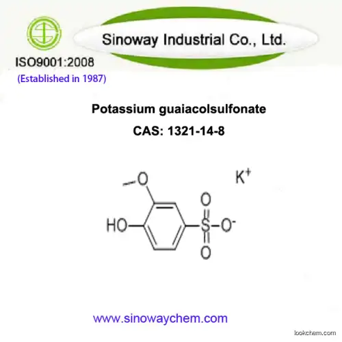 Potassium guaiacolsulfonate CAS:	1321-14-8