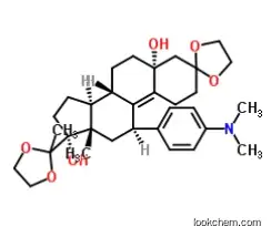 (5a,11b)-11-[4-(Dimethylamino)phenyl]-5,17-dihydroxy-19-norpregn-9-ene-3,20-dione cyclic bis(1,2-ethanediyl acetal) CAS 126690-41-3