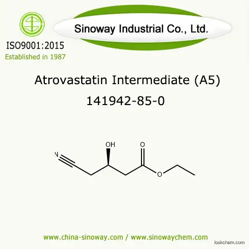 Ethyl (R)-(-)-4-cyano-3-hydroxybutyate, Atrovastatin Intermediate A5, 141942-85-0