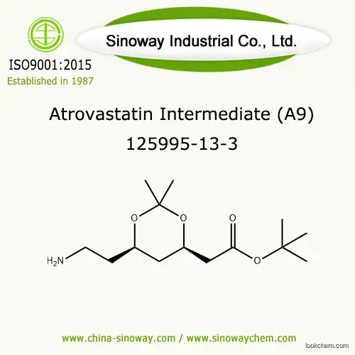 (4R,6R)-tert-Butyl-6-(2-aminoethyl)-2,2-dimethyl-1,3-dioxane-4-acetate, Atrovastatin Intermediate A9, 125995-13-3