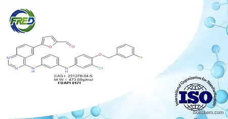 5-[4-((3-Chloro-4-((3-fluorobenzyl)oxy)phenyl)amino)quinazolin-6-yl]-2-furaldehyde