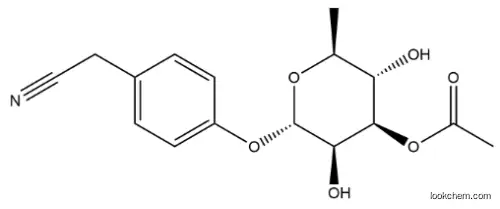 Benzeneacetonitrile,4-[(3-O-acetyl-6-deoxy-a-L-mannopyranosyl)oxy]- CAS 159397-73-6