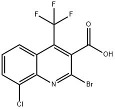 2-Bromo-8-chloro-4-(trifluoromethyl)quinoline-3-carboxylicacid
