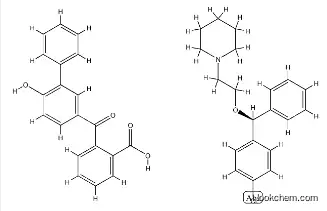 2-[(6-Hydroxy[1,1'-biphenyl]-3-yl)carbonyl]benzoic acid compd. with 1-[2-[(S)-(4-chlorophenyl)phenylmethoxy]ethyl]piperidine	 CAS 220329-19-1