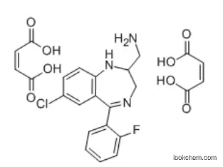 2-AMINOMETHYL-7-CHLORO-2,3-DIHYDRO-5-(2-FLUOROPHENYL)-1H-1,4-BENZODIAZEPINE DIMALEATE CAS 59469-29-3