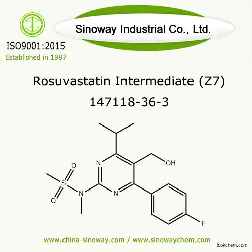 4-(4-Fluorophenyl)-6-isopropyl-2-[(N-methyl-n-methylsulfonyl)amino]pyrimidine-5-yl-methanol, Rosuvastatin Intermediate Z7, 147118-36-3