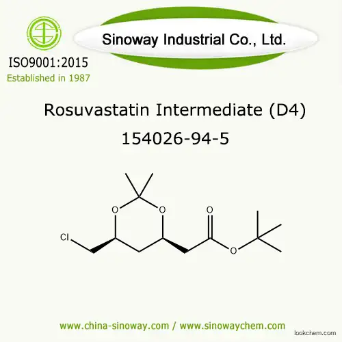 (4R-cis)-6-Chloromethyl-2,2-dimethyl-1,3-dioxane-4-acetic Acid tert-Butyl Ester, Rosuvastatin Intermediate D4, 154026-94-5