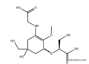 L-Serine,N-[3-[(carboxymethyl)amino]-5-hydroxy-5-(hydroxymethyl)-2-methoxy-2-cyclohexen-1-ylidene]- CAS 73112-73-9