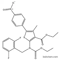 2-[[(2,6-difluorophenyl )methyl](ethoxycarbon yl)amino]-4-methyl-5-( 4-nitrophenyl)-3-Thiop henecarboxylic acid
