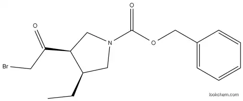 (3R,4S)-3-(2-Bromoacetyl)-4 -ethyl-1-pyrrolidinecarboxyl ic acid phenylmethyl ester